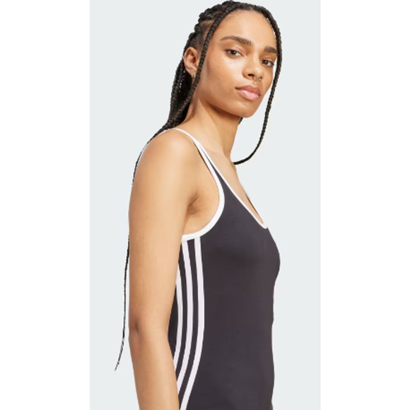 NEW ADIDAS ORIGINALS 3S MINI Dress Large Black/White JW2586 - Picture 3 of 4